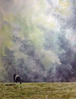 Cow, Watercolor by Doug DeWolfe of New View