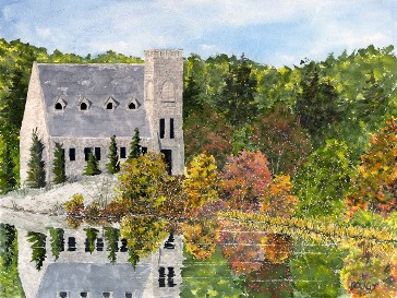 Old Stone Church at Wachusett Reservoir by Doug DeWolfe of New View